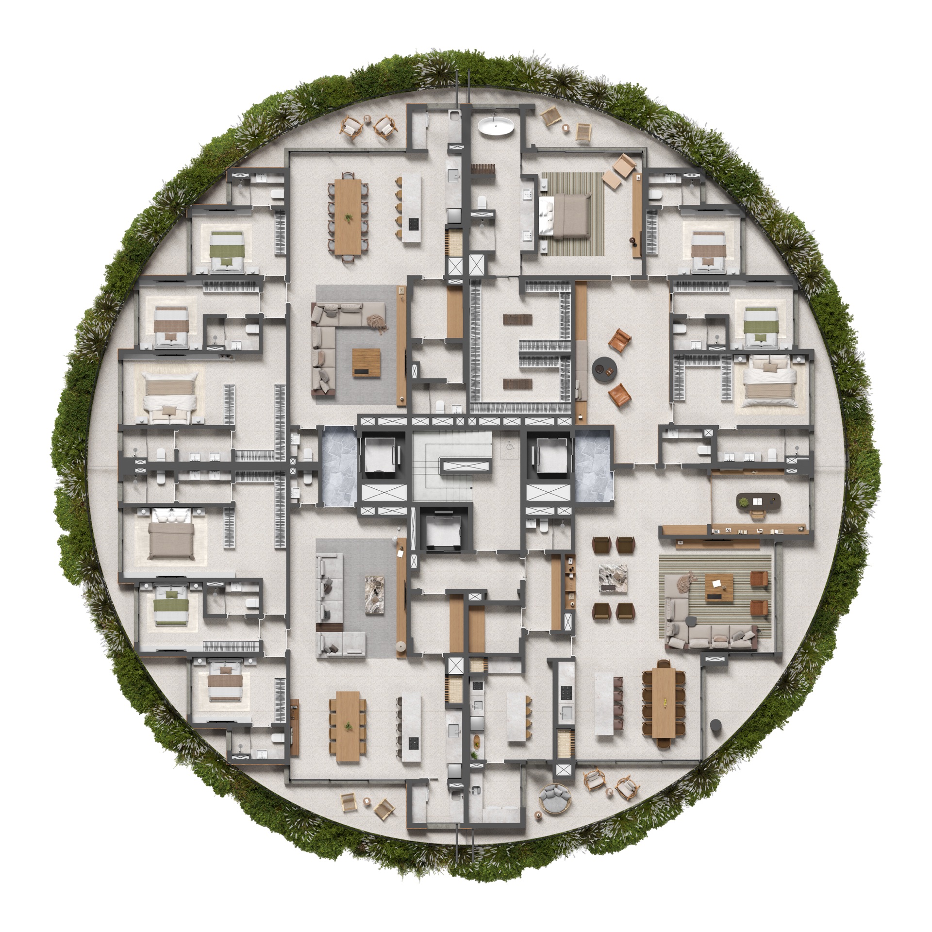 Tipos de Apartamentos Residences Club